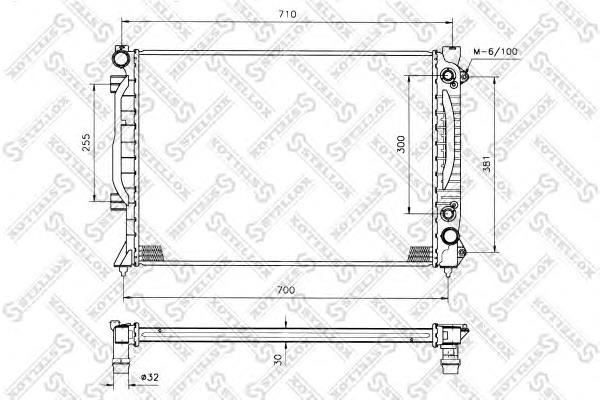 1025158SX Stellox radiador refrigeración del motor