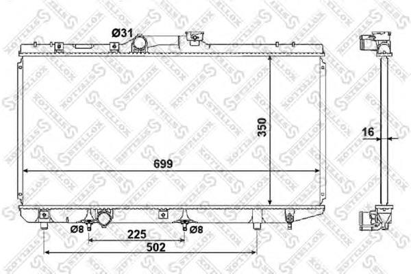 1025156SX Stellox radiador refrigeración del motor