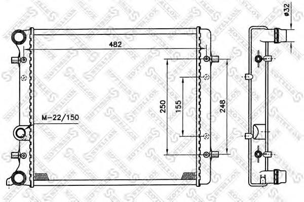 1025109SX Stellox radiador refrigeración del motor