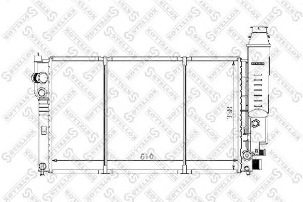 1025126SX Stellox radiador refrigeración del motor