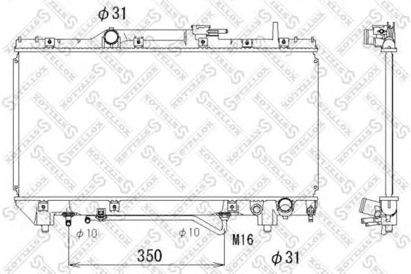 1025116SX Stellox radiador refrigeración del motor