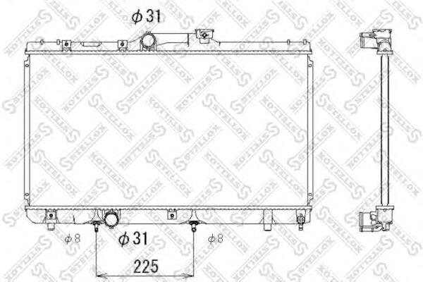 1025189SX Stellox radiador refrigeración del motor