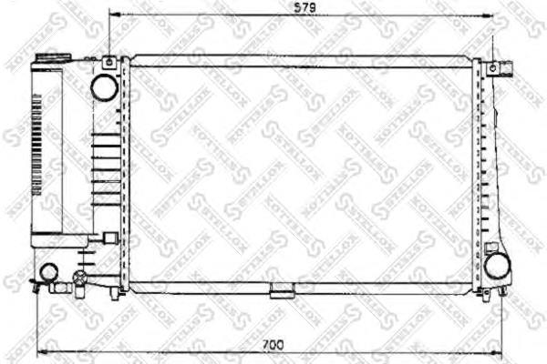 1025207SX Stellox radiador refrigeración del motor