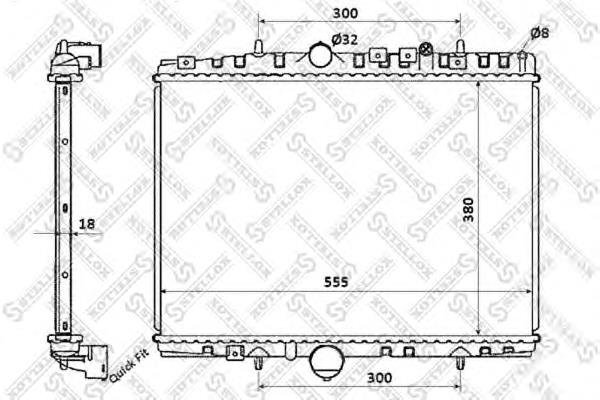 1025173SX Stellox radiador refrigeración del motor