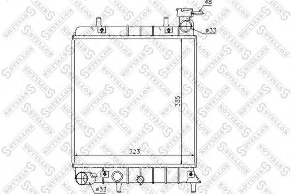 1025168SX Stellox radiador refrigeración del motor