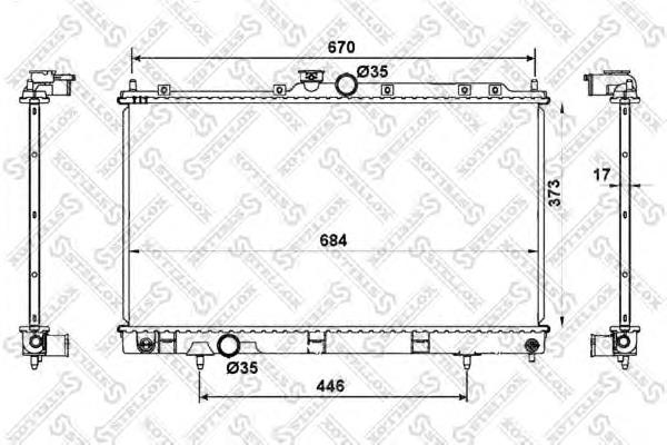 1025169SX Stellox radiador refrigeración del motor