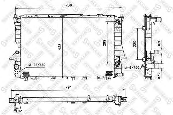 1025181SX Stellox radiador refrigeración del motor