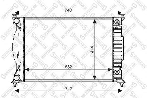 1025178SX Stellox radiador refrigeración del motor