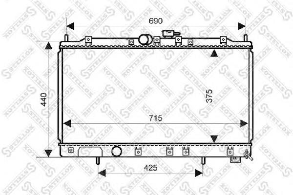 1025179SX Stellox radiador refrigeración del motor