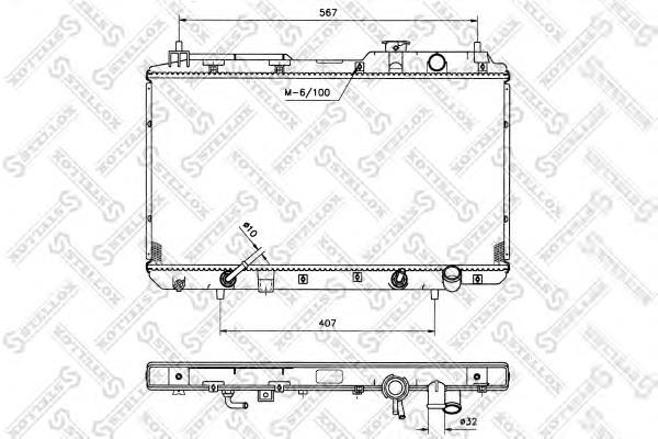 1025050SX Stellox radiador refrigeración del motor