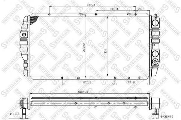 1025019SX Stellox radiador refrigeración del motor