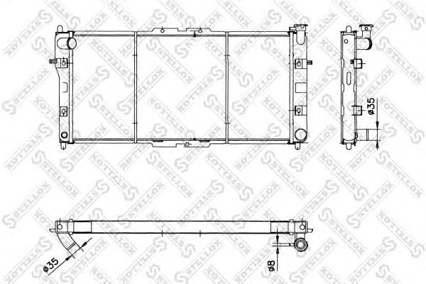 1025033SX Stellox radiador refrigeración del motor