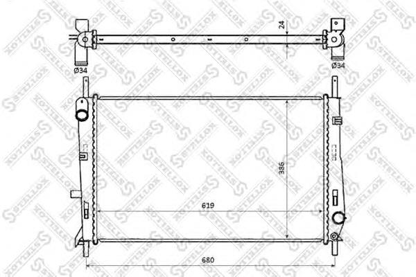 1025031SX Stellox radiador refrigeración del motor