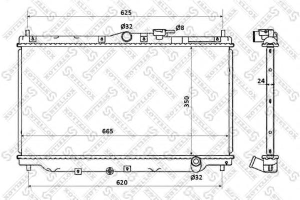 1025032SX Stellox radiador refrigeración del motor