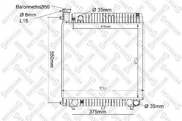 1025035SX Stellox radiador refrigeración del motor