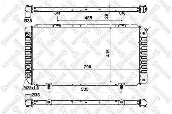 1025027SX Stellox radiador refrigeración del motor