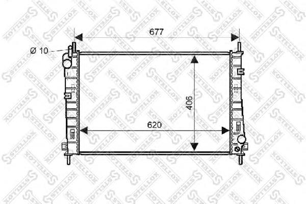 1025066SX Stellox radiador refrigeración del motor