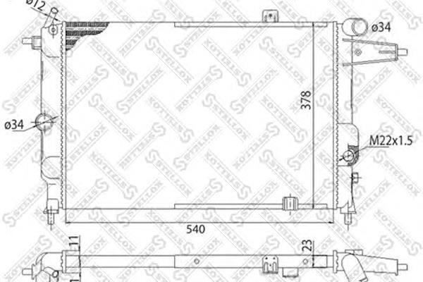 1025059SX Stellox radiador refrigeración del motor