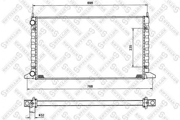 1025243SX Stellox radiador refrigeración del motor