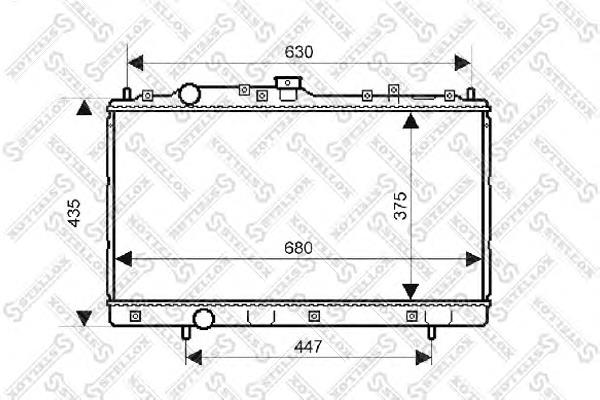 1025258SX Stellox radiador refrigeración del motor