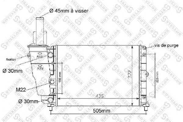 1025255SX Stellox radiador refrigeración del motor