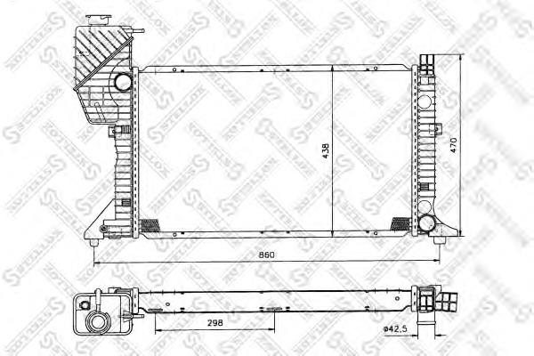 1025260SX Stellox radiador refrigeración del motor