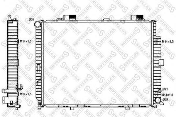 1025220SX Stellox radiador refrigeración del motor