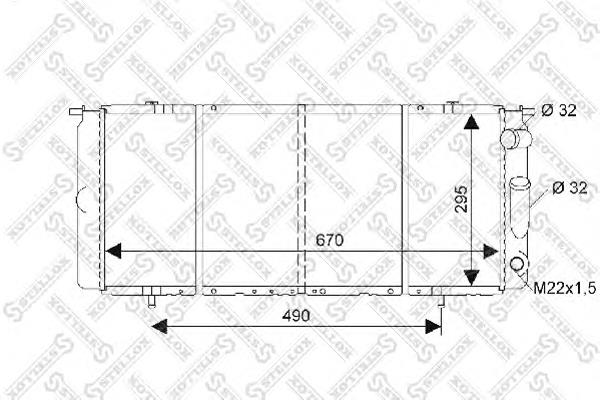 1025233SX Stellox radiador refrigeración del motor