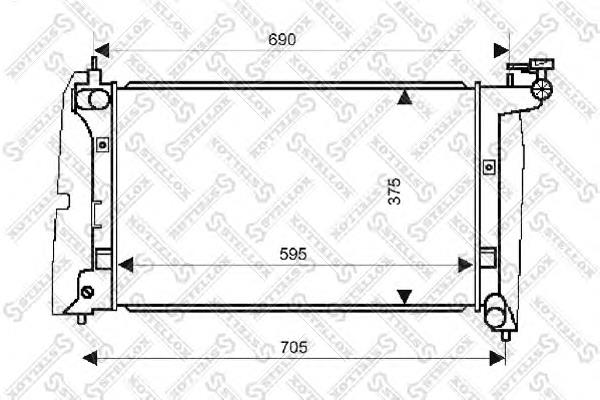 1025362SX Stellox radiador refrigeración del motor