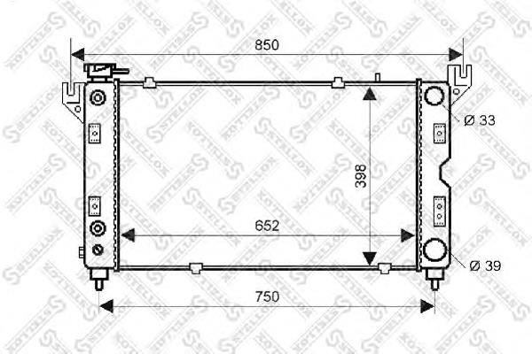 1025283SX Stellox radiador refrigeración del motor