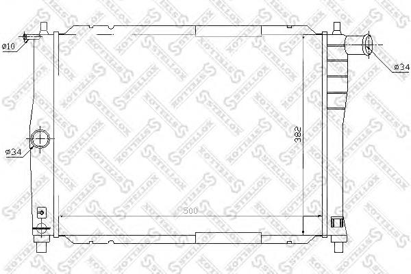 1025340SX Stellox radiador refrigeración del motor