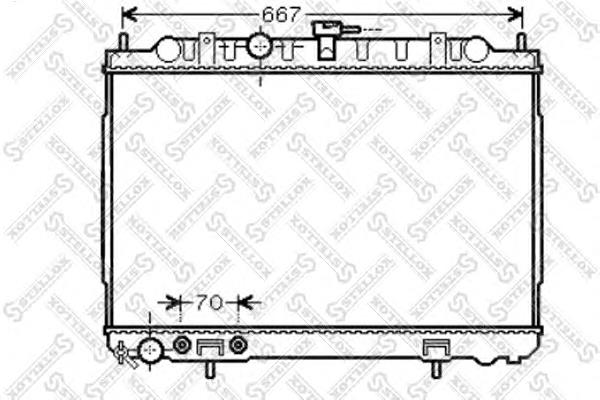 1025339SX Stellox radiador refrigeración del motor