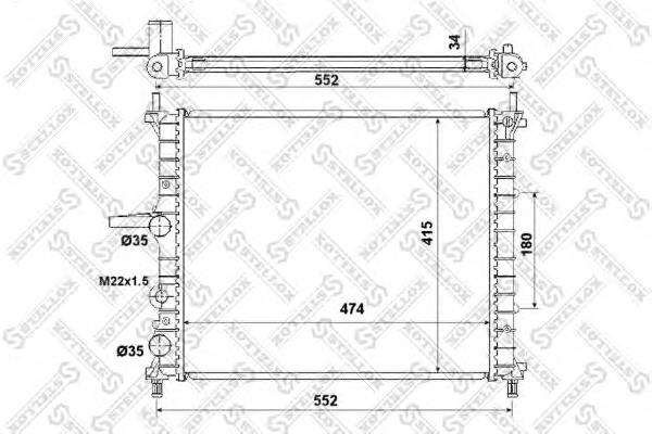 1025331SX Stellox radiador refrigeración del motor