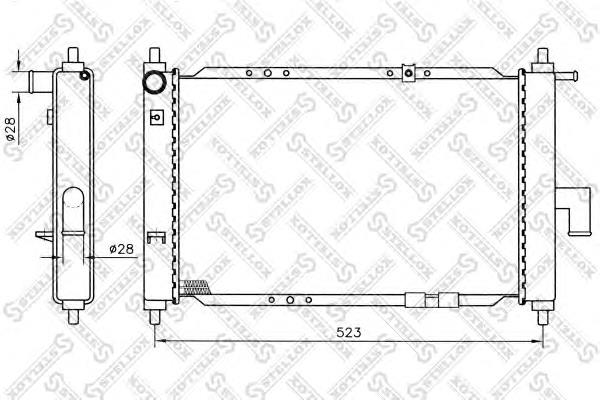 1025330SX Stellox radiador refrigeración del motor