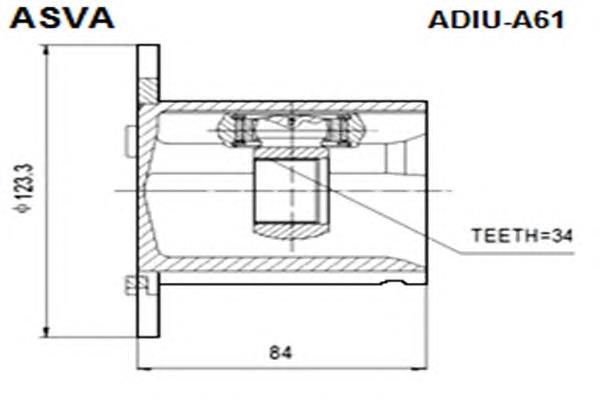 ADIUA61 Asva junta homocinética interior delantera