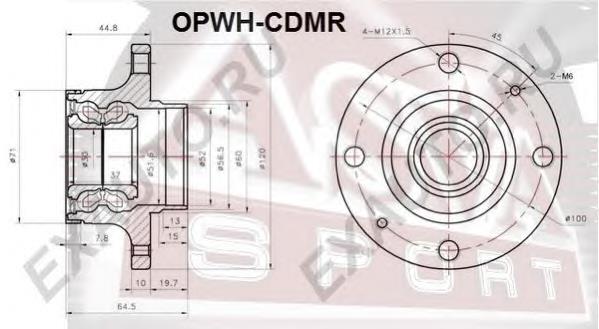 OPWHCDMR Asva cubo de rueda trasero