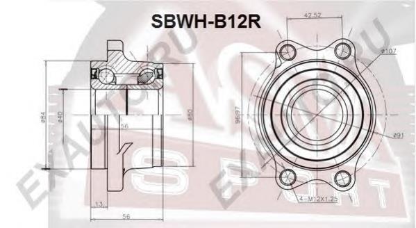 SBWHB12R Asva cojinete de rueda trasero