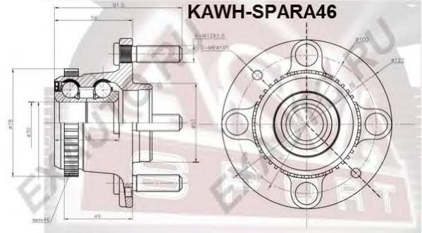 KAWHSPARA46 Asva cubo de rueda trasero