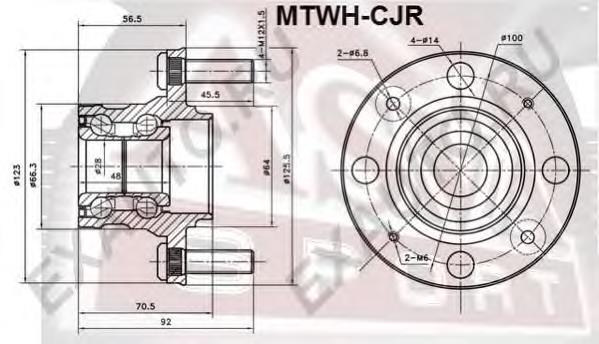 MTWHCJR Asva cubo de rueda trasero