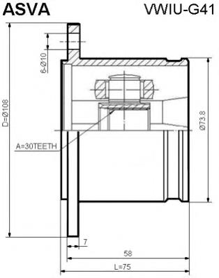 VWIUG41 Asva junta homocinética interior delantera