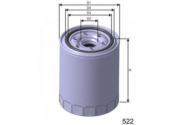 Z131A Misfat filtro de aceite