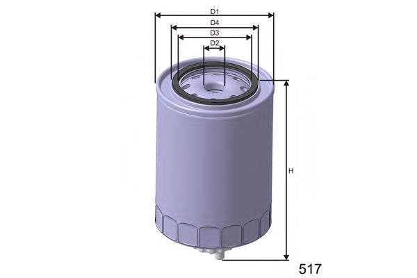 M350B Misfat filtro de combustible