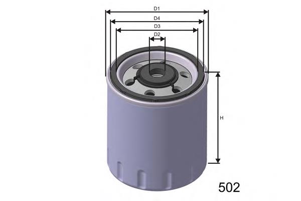 M344 Misfat filtro de combustible