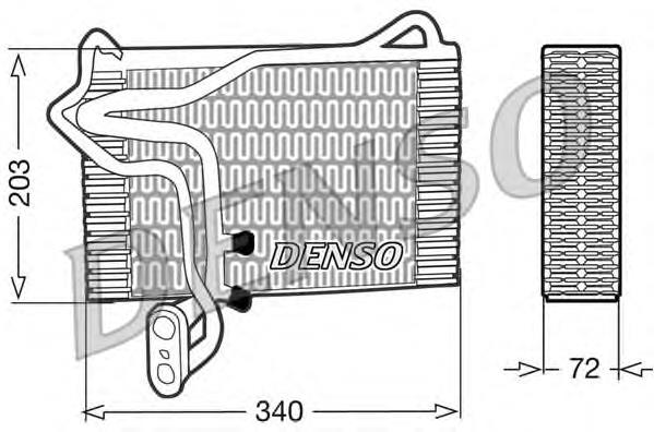 DEV02002 Denso evaporador, aire acondicionado