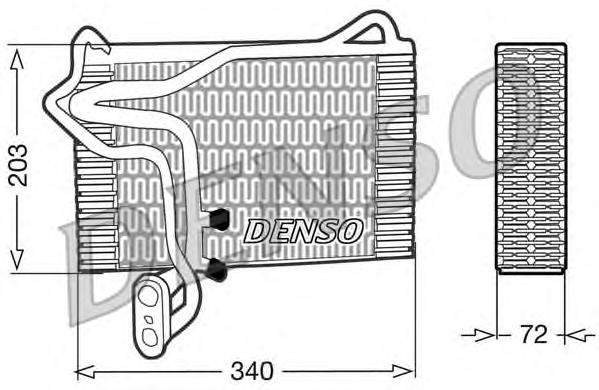 Evaporador, aire acondicionado DEV02001 Denso