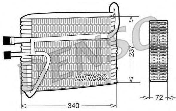 Evaporador, aire acondicionado DEV33001 Denso