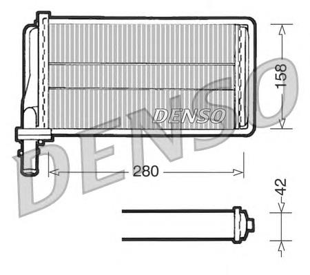 Radiador de calefacción DRR01001 Denso