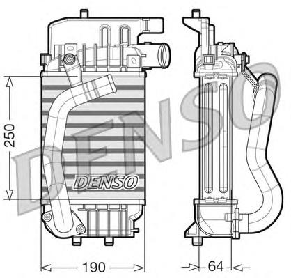 DIT50004 Denso radiador de aire de admisión