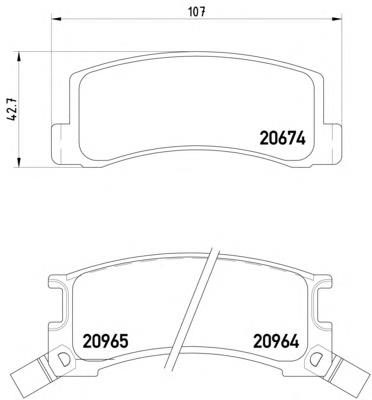 MDB1227 Mintex pastillas de freno traseras