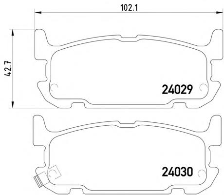 MDB2575 Mintex pastillas de freno traseras